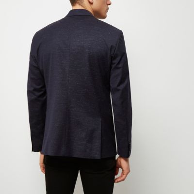 Navy Jack & Jones Premium wool blend blazer